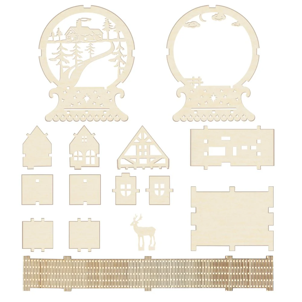 Christmas Wooden Scene Display Bal (Make From Ares) - Image 3