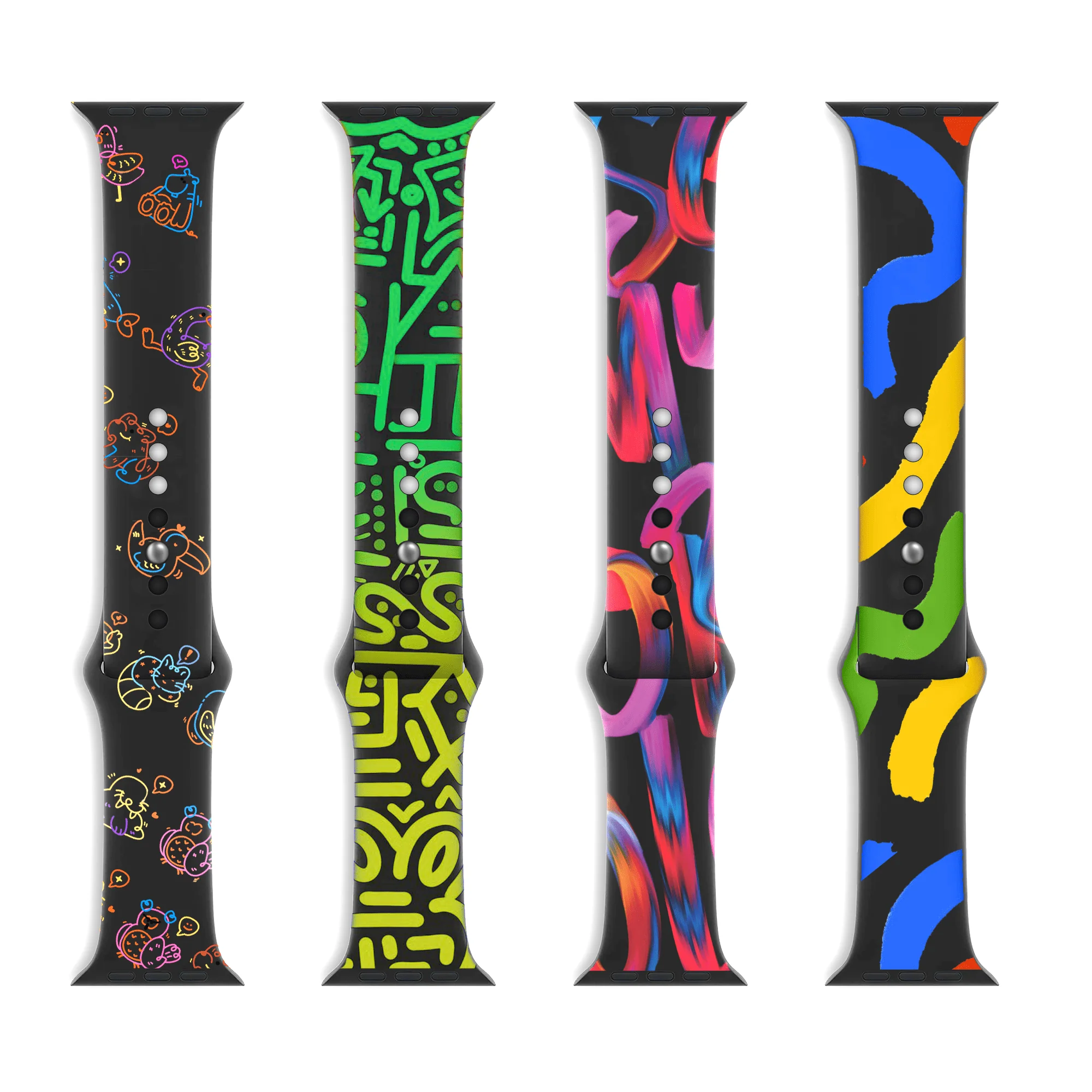 TOOCAA Silicone Apple Watch Bands with Laserable Rainbow Filling - Image 3