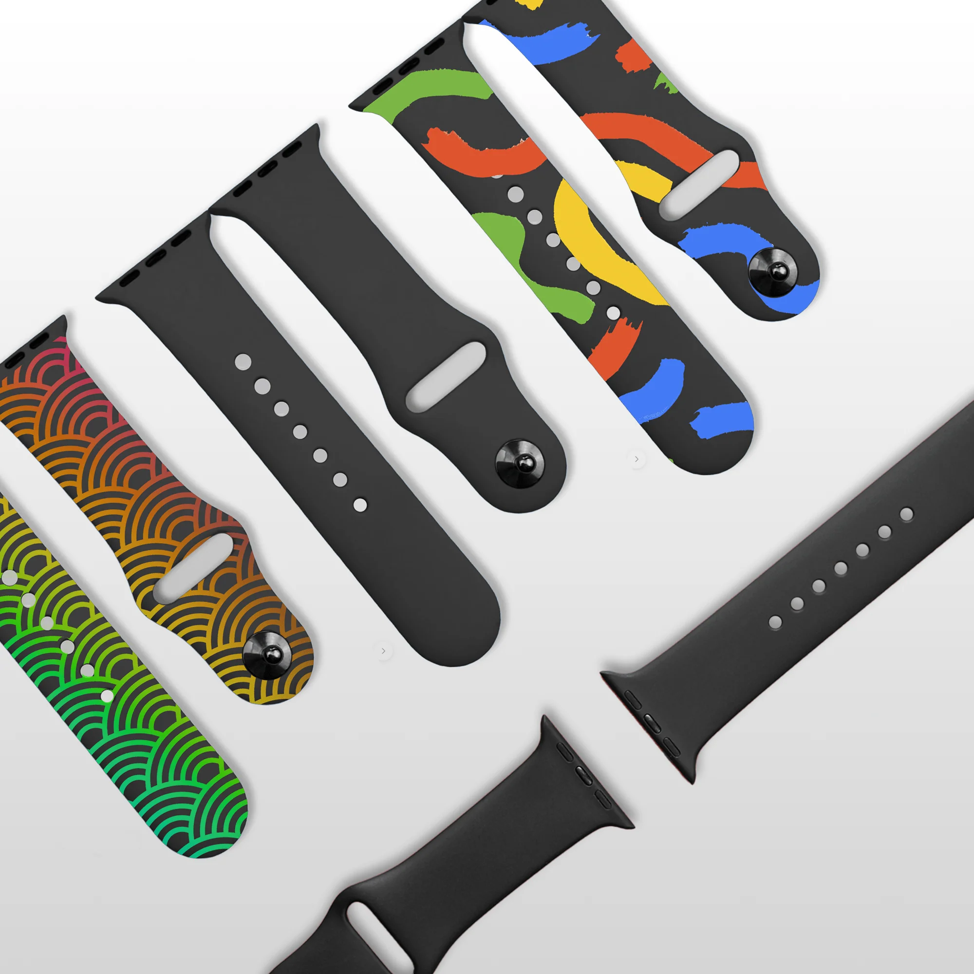 TOOCAA Silicone Apple Watch Bands with Laserable Rainbow Filling - Image 7