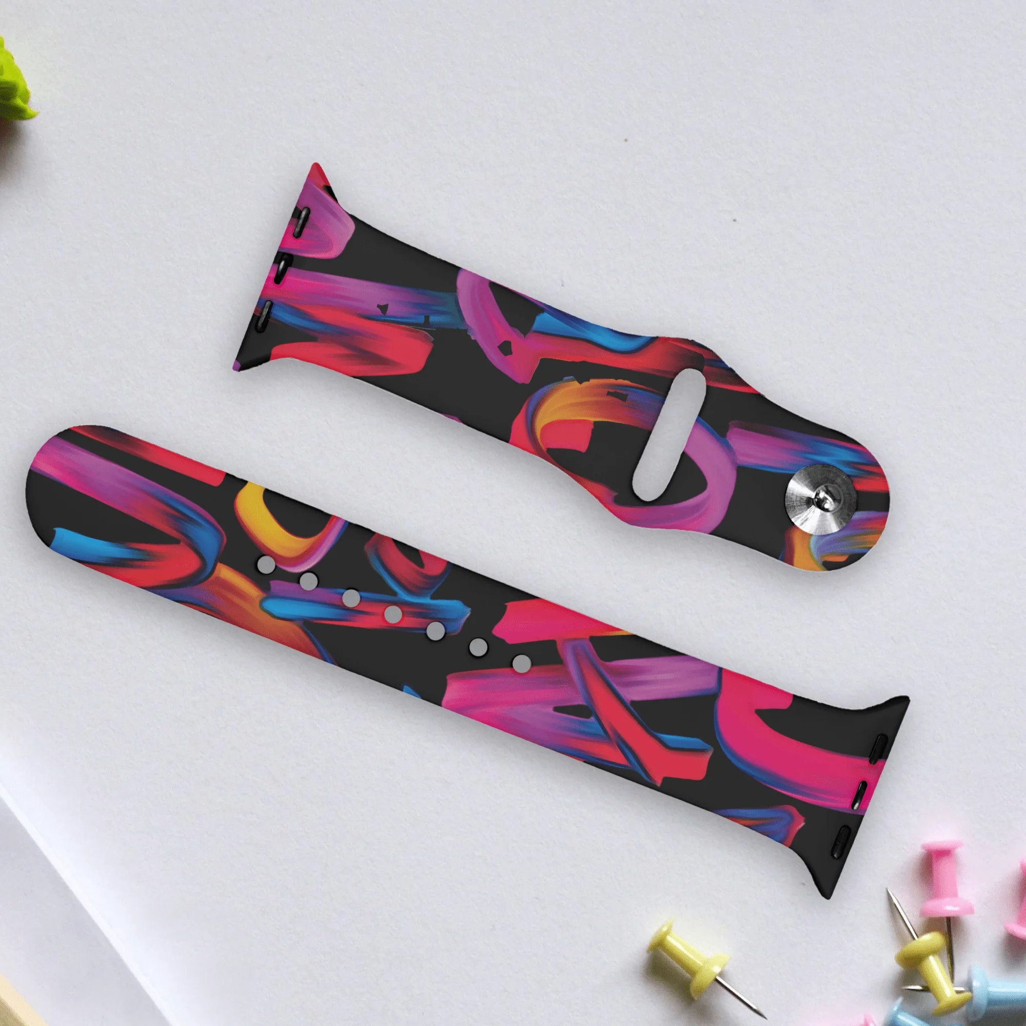 TOOCAA Silicone Apple Watch Bands with Laserable Rainbow Filling - Image 8